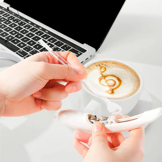 Electrical Latte Art Pen Cake Decoration and Coffee Carving 